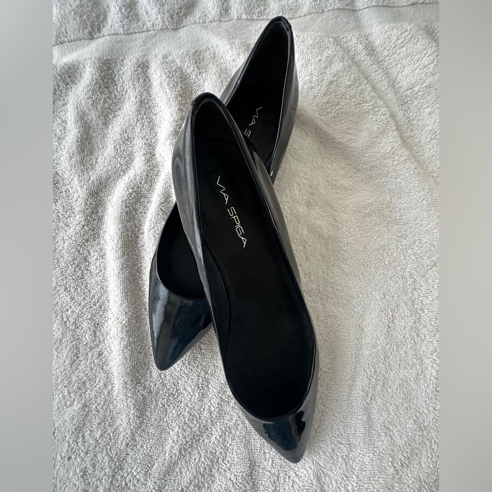 Via Spiga Patten Leather Loafers Size 8.5